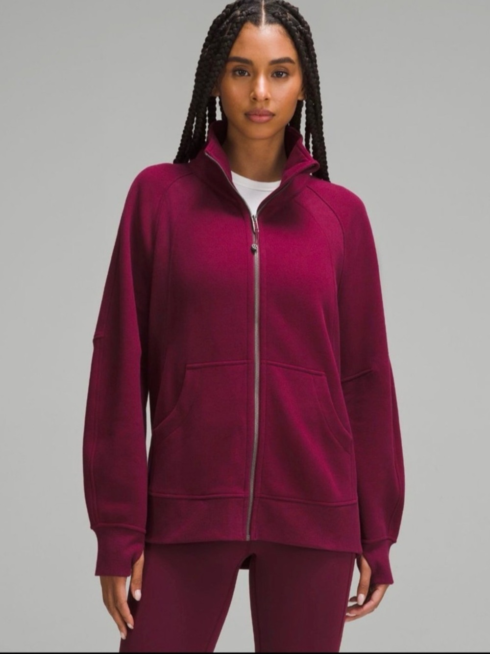 lululemon athletica Zip-Up Sweatshirt - Wine